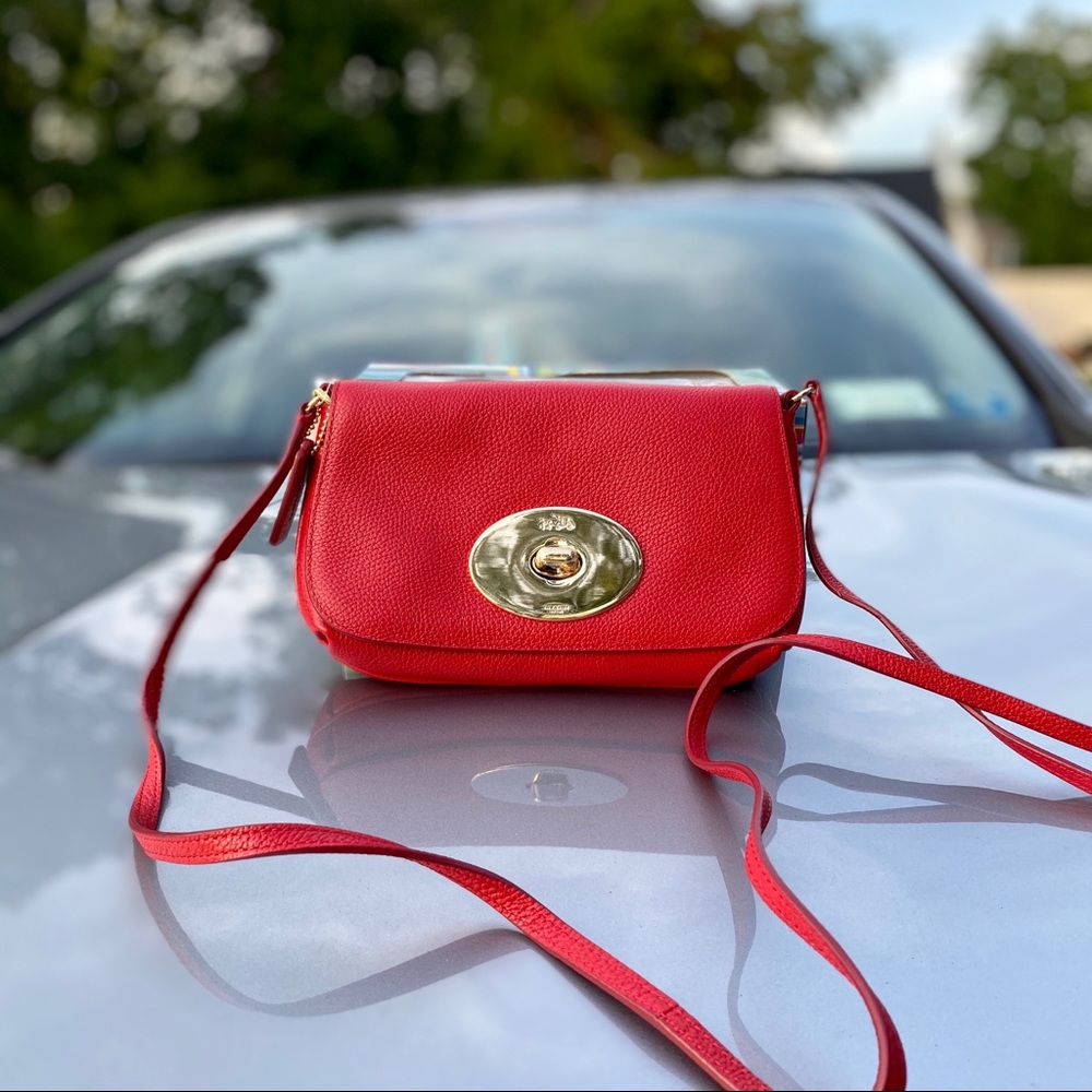 Coach Pebbled Leather Clutch Crossbody